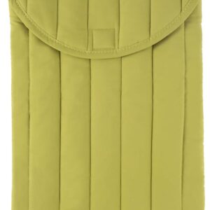 Puffy protective carrying case with streak green design fits 13-14 inch laptops