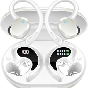 Bluetooth 5.4 Sports Headphones Deep Bass Noise Cancellation Waterproof Long Battery Life