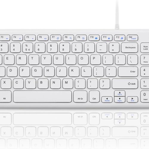 Wired Silent Scissor Switch Keyboard Compact with Numeric Keypad