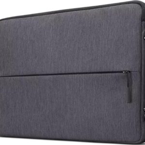 Water resistant laptop sleeve fits 14 inch laptops and tablets charcoal grey color