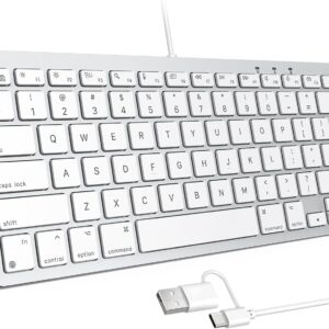 Wired Keyboard Dual Interface Design and Comfortable Typing Angle