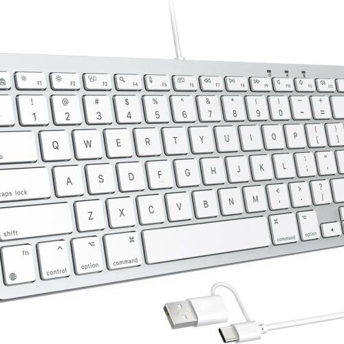 Wired Keyboard Dual Interface Design and Comfortable Typing Angle