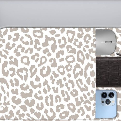 Slim protective travel laptop sleeve with retro design fits 13-13.6 inch laptops green butterfly pattern