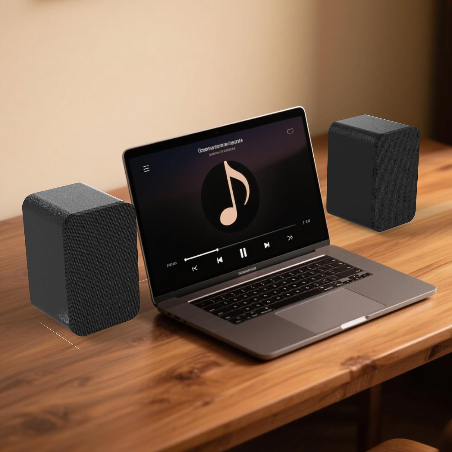 Active Bluetooth Bookshelf Speakers Wooden Cabinet with 3D Surround Sound - Image 2