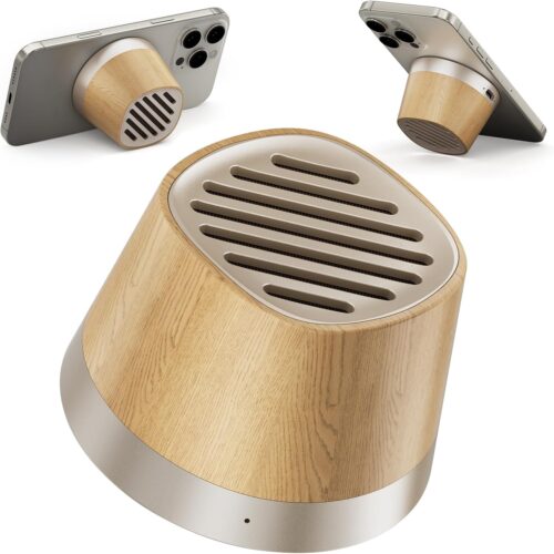 Magnetic Bluetooth Speaker with Wireless Charging Stand and Phone Holder